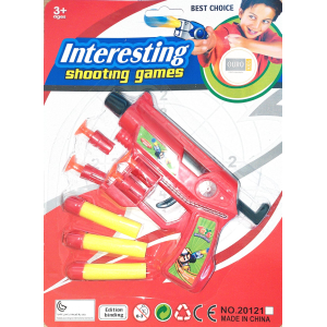 20121 BRINQUEDO CONJUNTO PISTOLA DE PLASTICO PVC, LANCA PROJETEIS