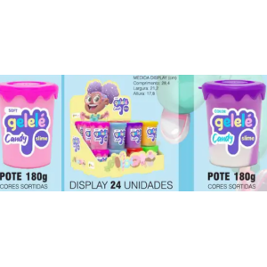 3800 GELELE SLIME CANDY POTE 180G 4X24 SOFT