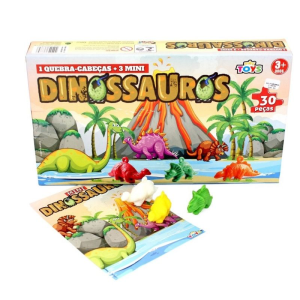 0885A QUEBRA CABECA DINOSSAURO + 3 MINI DINOSSAUROS