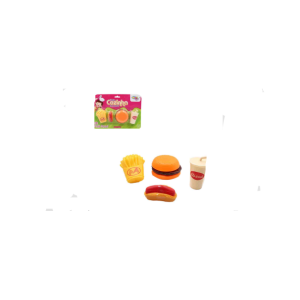 WB12031 KIT COZINHA INFANTIL COM LANCHE HAMBURGUER + ACESSORIOS MINHA COZINHA DOS SONHOS 7 PECAS