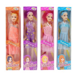 WB3065 BONECA ANNE COM VESTIDO SORTIDOS COLORS NA CAIXA WELLKIDS