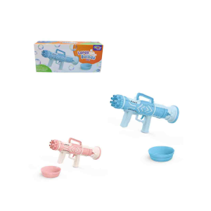 WB11686 PISTOLA 9 FUROS LANCA BOLHAS PILHA FUROS SPACE WELLKIDS