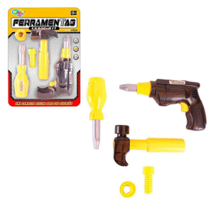 WB7950 KIT FERRAMENTA INFANTIL COM MARTELO TOOLS SET 5PCS WELLKIDS