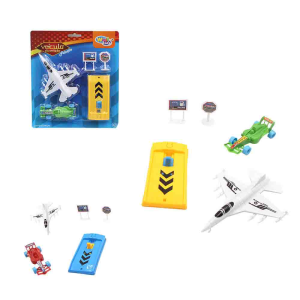 WB12512 AVIAO A FRICCAO E CARRINHO COM LANCADOR E ACESSORIOS FAST