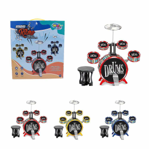 WB11650 BATERIA MUSICAL JAZZ DRUM SKY SOUND SRT COR 18 PCS