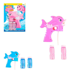8034 PISTOLA LANCA BOLHAS COM LUZ E SOM GOLFINHO