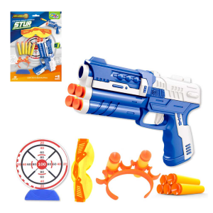 WB19733 PISTOLA LANCA DARDOS COM OCULOS E ACESSORIOS STRITE 9PÇS