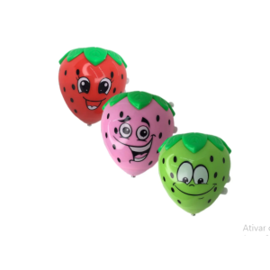 TOP-721 BRINQUEDO PIAO MORANGO DE PLASTICO PVC A PILHA