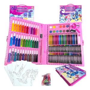 BRU TK-CR16 KIT P USO ESCOLAR MALETA COLORIDA C/ 150 PCS