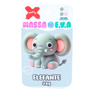 13033 MASSA DE EVA BL POTE C/ 4 CORES 28G ELEFANTE