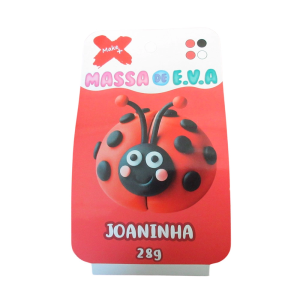 13057 MASSA EVA BL POTE C/4 CORES 28G JOANINHA