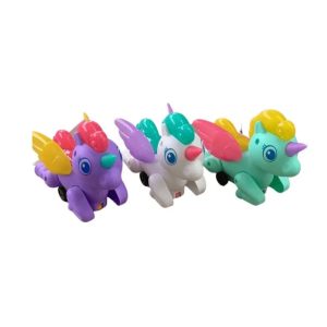 LY2226-A5 BRINQ ANIMAL DE PLASTICO A CORDA UNICORNIO C PILHA